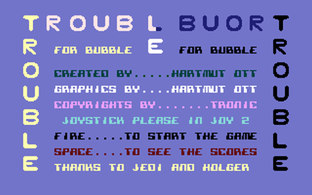 Trouble For Bubble — sstitle (UK)