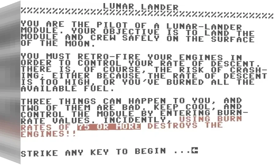 Lunar-Lander Game — box-3D (WOR)