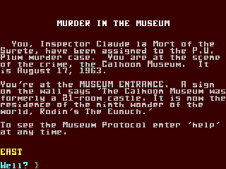 Murder in the Museum — ss (WOR)