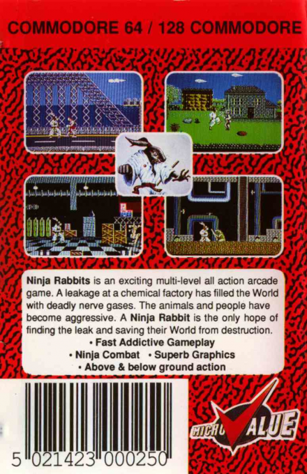 Ninja Rabbits — box-2D-back (EU)