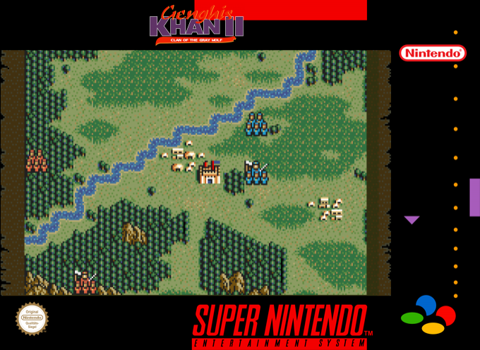 Genghis Khan II - Clan of the Gray Wolf — box-2D (SS)