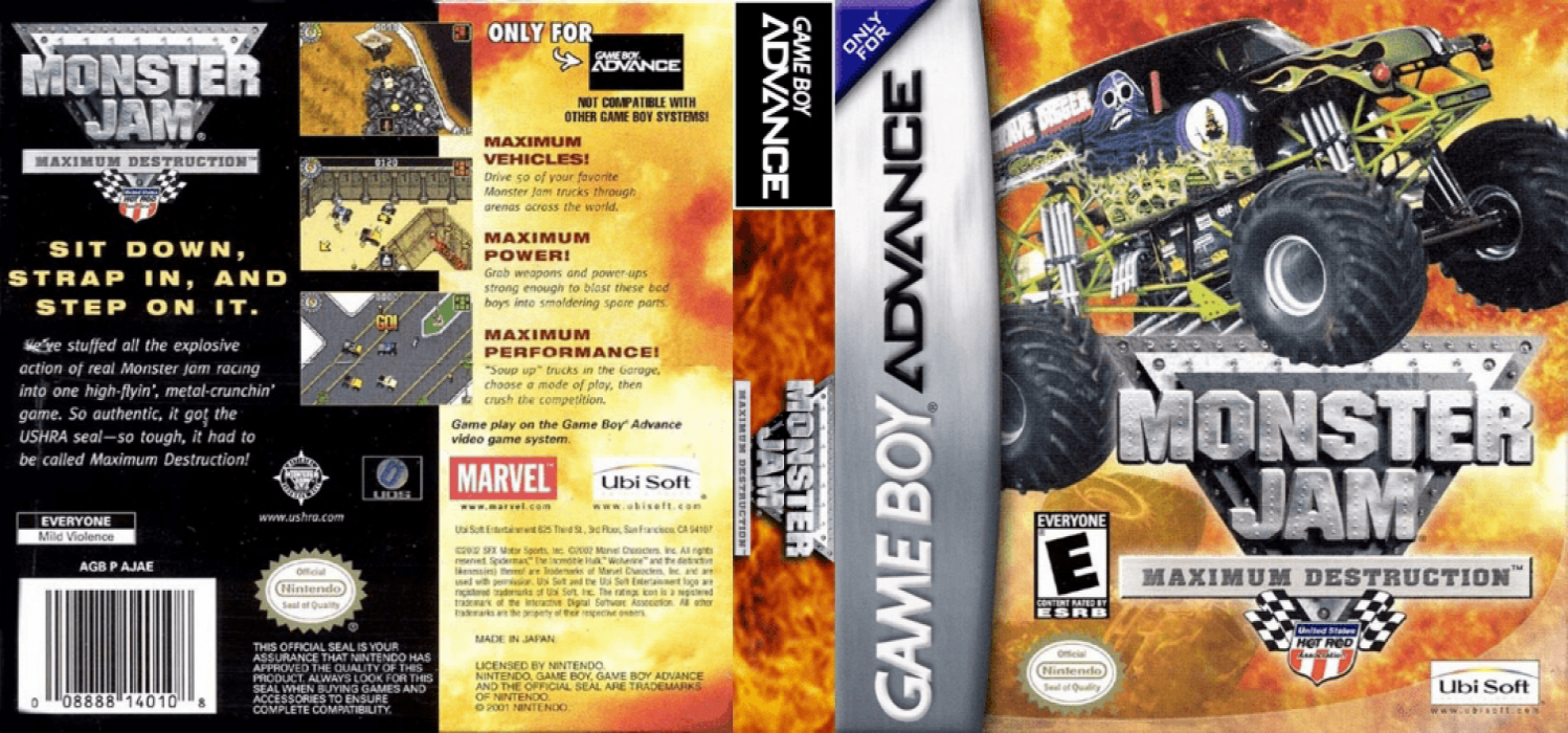 Monster Jam - Maximum Destruction — box-texture (US)