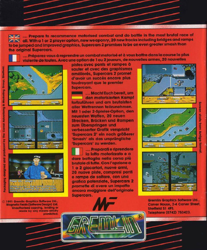 Super Cars II — box-2D-back (WOR)