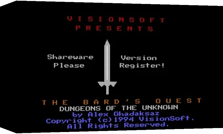 The Bard's Quest : Dungeons of the Unknown — box-3D (WOR)