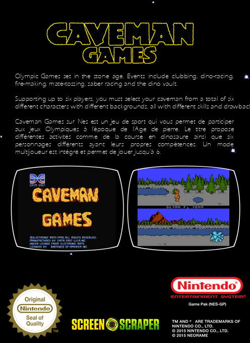 Caveman Games — box-2D-back (SS)