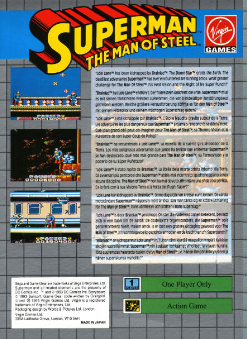 Superman - The Man Of Steel — box-2D-back (EU)