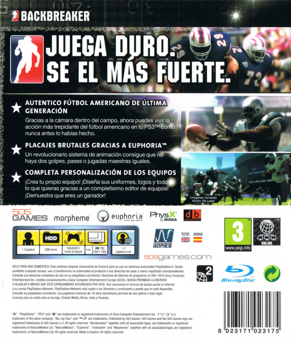 Backbreaker — box-2D-back (SP)