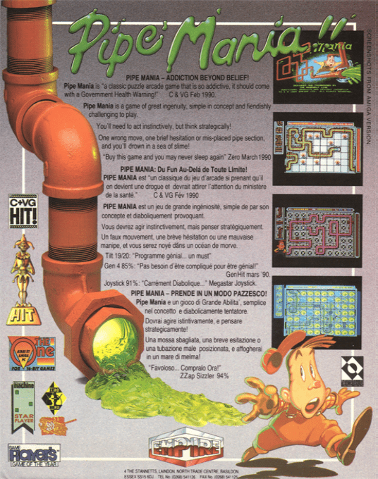 Pipe Mania — box-2D-back (EU)