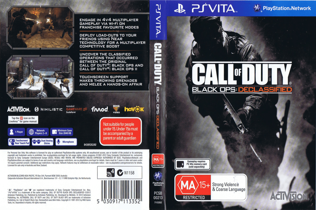 Call Of Duty - Black Ops Declassified — box-texture (US)