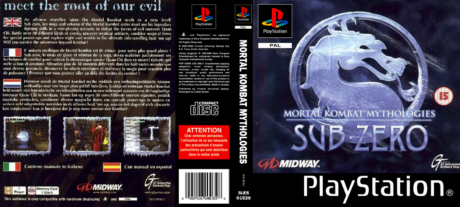 Mortal Kombat Mythologies Sub-zero — box-texture (EU)
