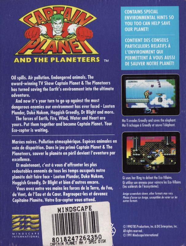 Captain Planet and the Planeteers — box-2D-back (EU)
