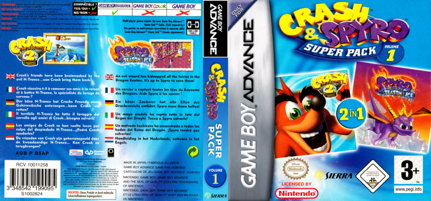 Crash And Spyro Super Pack Volume 1 — box-texture (US)