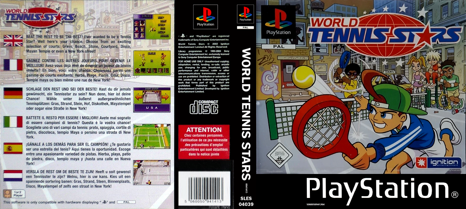 World Tennis Stars — box-texture (DE)