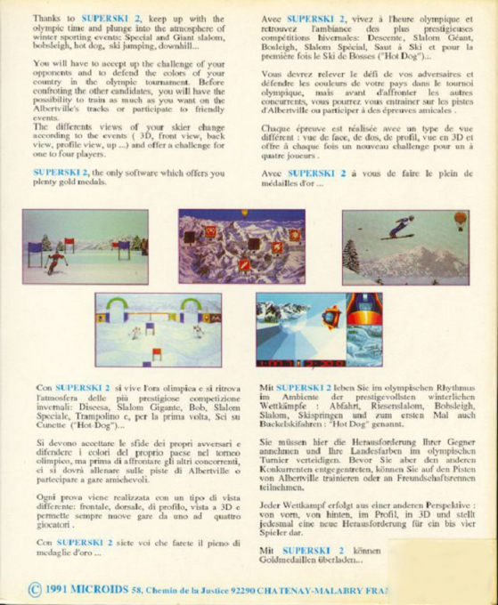 Super Ski II — box-2D-back (EU)