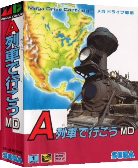 A Ressha de Ikou MD — box-3D (JP)