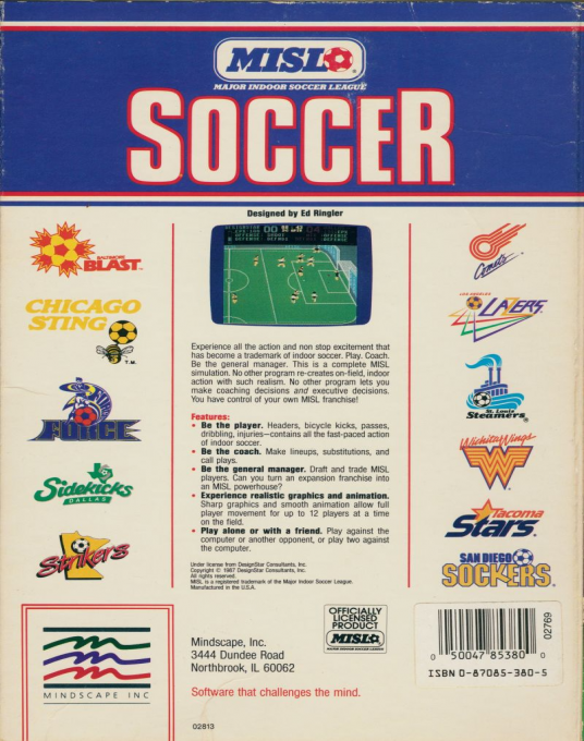 American Indoor Soccer — box-2D-back (US)