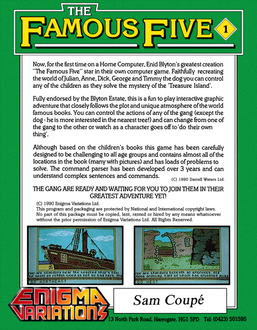 Famous Five, The - Five On A Treasure Island — box-2D-back (EU)