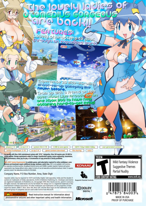 Otomedius Excellent — box-2D-back (US)