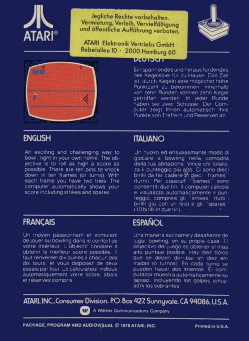 Bowling — box-2D-back (EU)