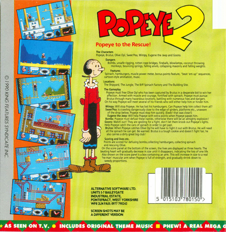 Popeye 2 — box-2D-back (EU)