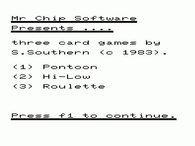 Three Great Games of Chance — sstitle (WOR)