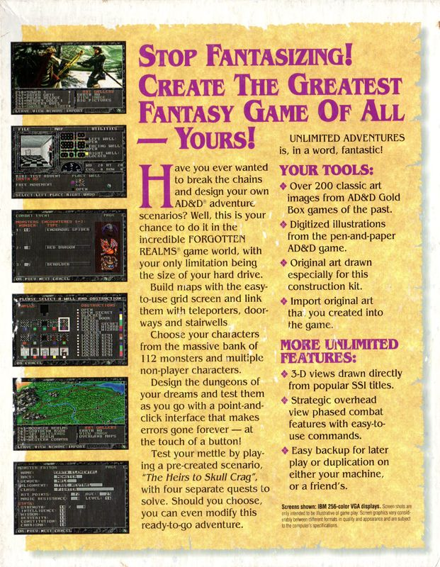 Unlimited Adventures — box-2D-back (US)