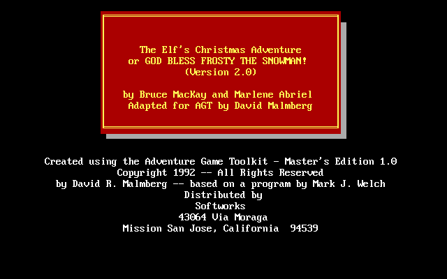 Elf's Christmas Adventure, The box art