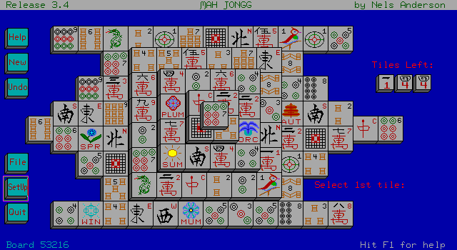 Mah Jongg Solitaire — ss (WOR)