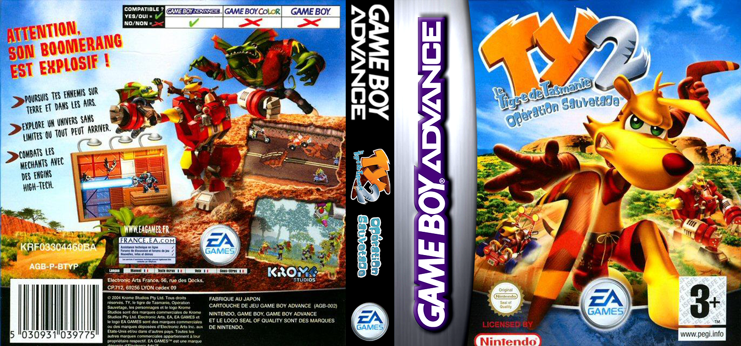 Ty The Tasmanian Tiger 2 - Bush Rescue — box-texture (FR)