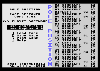 Pole Position Race Designer — ss (WOR)