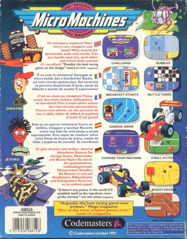 Micro Machines — box-2D-back (EU)