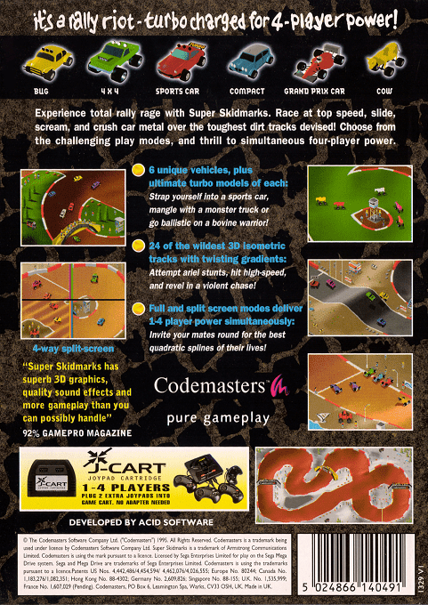 Super Skidmarks — box-2D-back (EU)