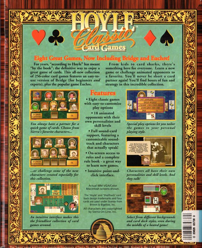 Hoyle Classic Card Games — box-2D-back (US)