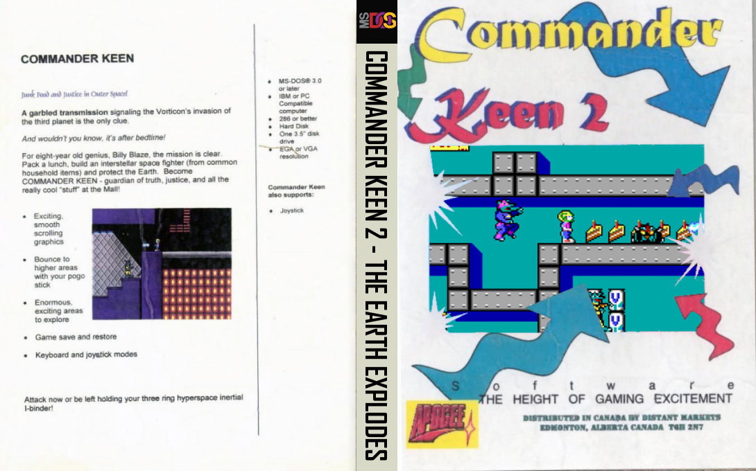 Commander Keen 2 - The Earth Explodes — box-texture (US)