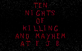 Ten Nights Of Killing And Mayhem At F.j.b. II box art
