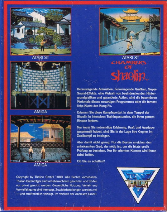 Chambers of Shaolin — box-2D-back (DE)
