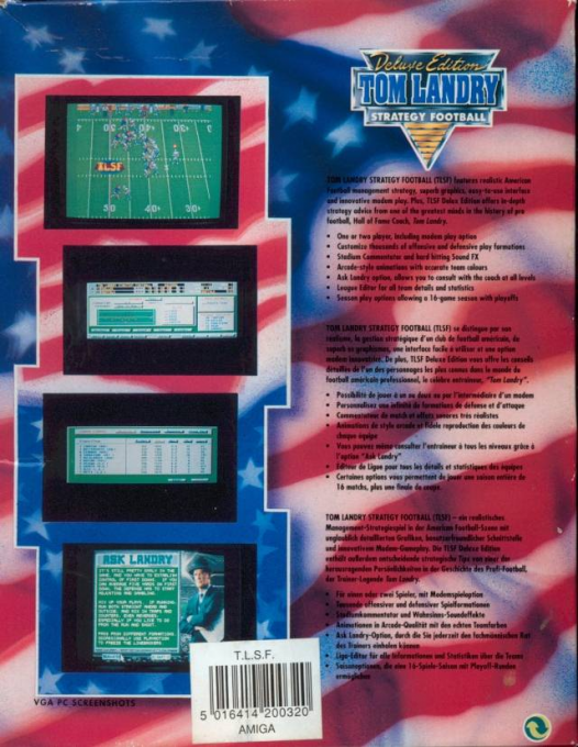 Tom Landry Strategy Football - Deluxe Edition — box-2D-back (WOR)