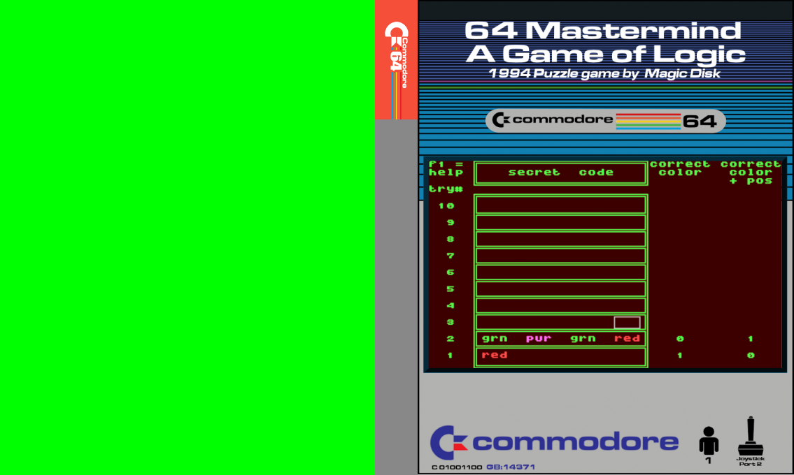 64 Mastermind - A Game Of Logic — box-texture (CUS)