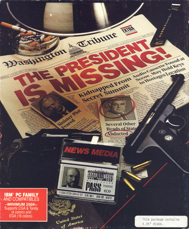 President Is Missing, The box art