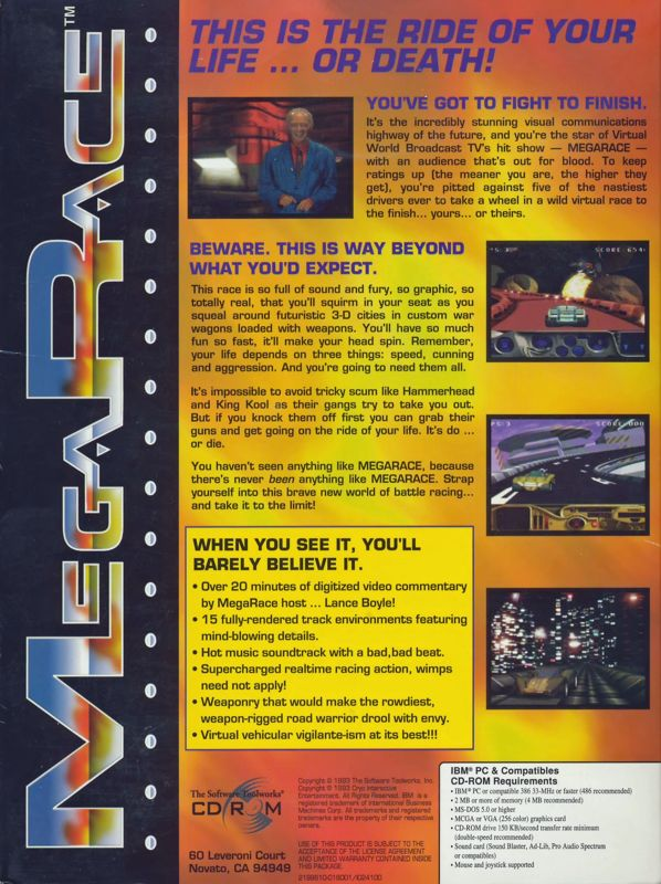 MegaRace — box-2D-back (US)