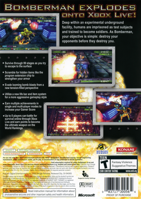 Bomberman Act-Zero — box-2D-back (US)