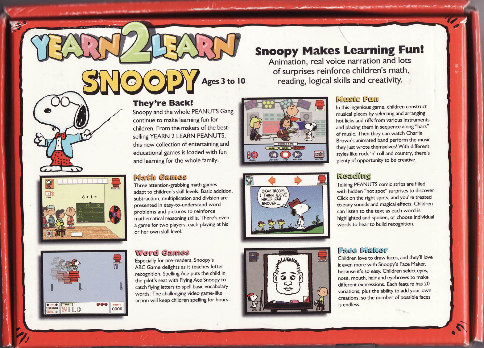 Yearn2Learn: Snoopy — box-2D-back (WOR)