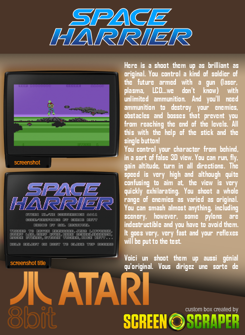 Space Harrier — box-2D-back (SS)