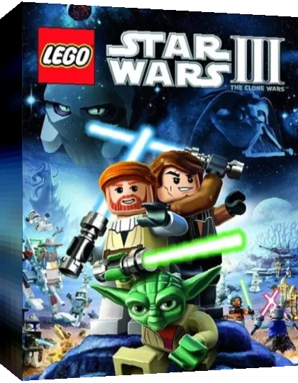 LEGO Star Wars III - The Clone Wars — box-3D (WOR)