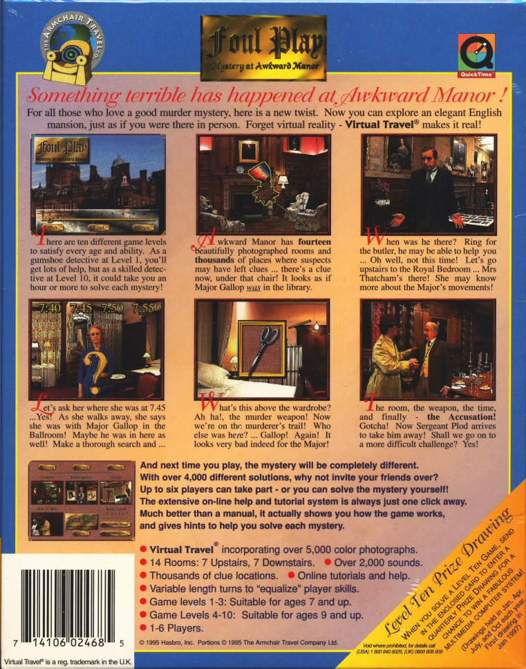 Foul Play: Mystery at Awkward Manor — box-2D-back (WOR)