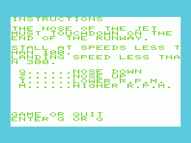 Radar Landing — sstitle (WOR)
