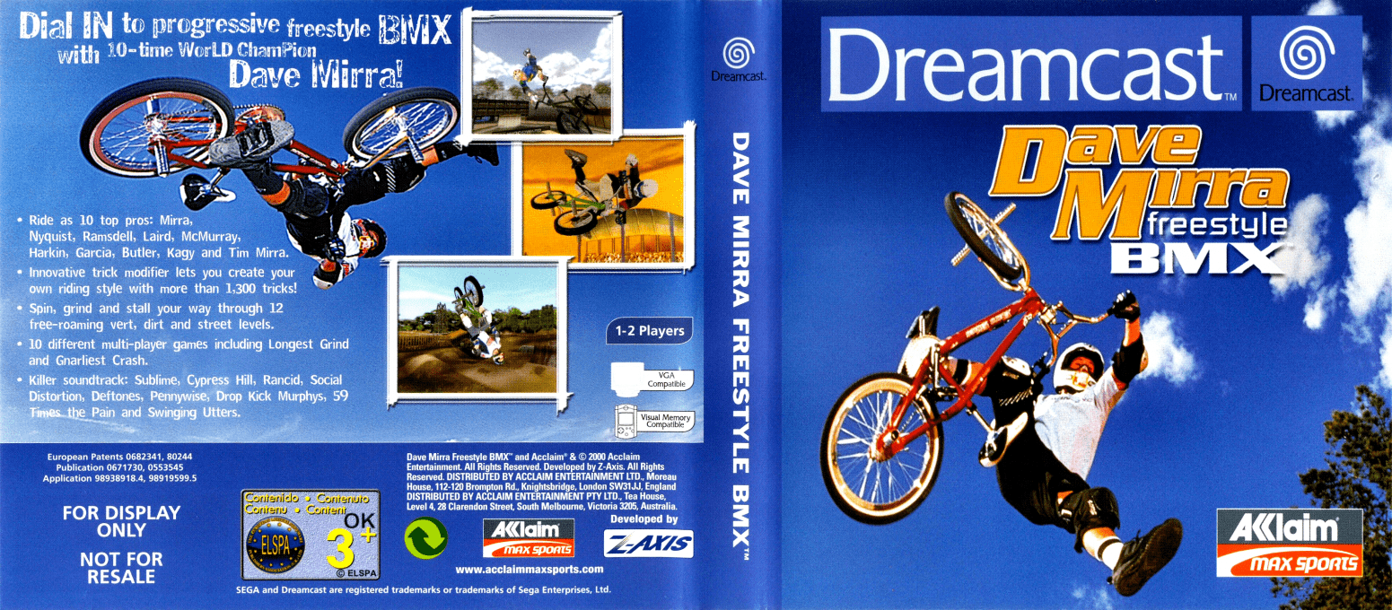 Dave Mirra Freestyle BMX — box-texture (EU)