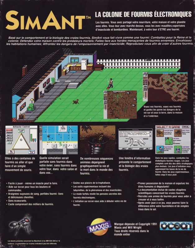 Simant - The Electronic Ant Colony — box-2D-back (FR)