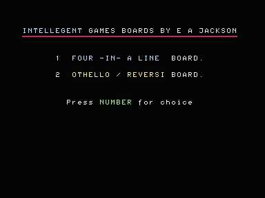 Intellegent Board Games — sstitle (WOR)
