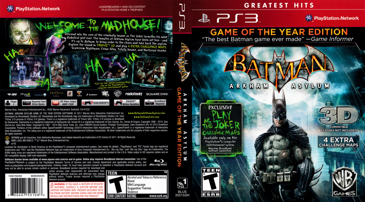 Batman - Arkham Asylum - Game of the Year Edition — box-texture (US)